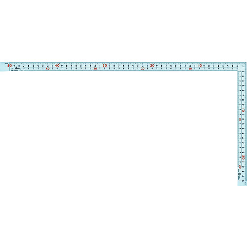 Shinwa 弧形长宽皮塔饼 50cm 正面和背面相同 8 步刻度 JIS 10036