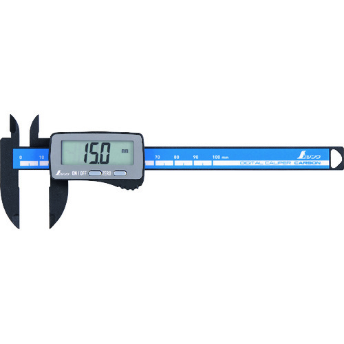 Shinwa 数显卡尺碳纤维大写字母 100mm 19989