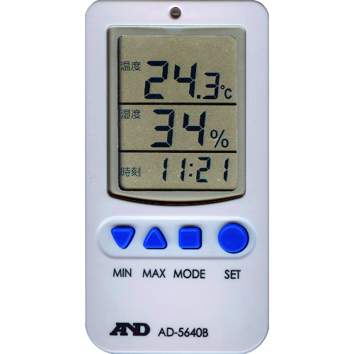 A&D 温湿度计 AD5640B 包含常规 (ISO) 校准（检验报告 + 可追溯系统图表）AD5640B-00A00