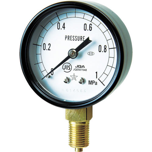 右下通用压力表（A型立式，φ60） 压力范围0～0.10MPa G211-111-M-0.1MP