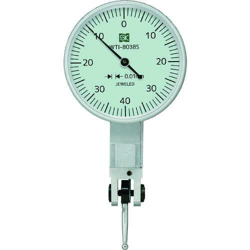 SK 百分表测量范围 0-0.8mm *小显示 0.01mm 测量头：钢制 WTI-8038S